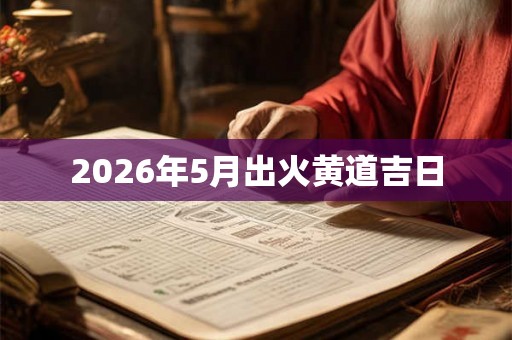 2026年5月出火黄道吉日 2026年5月出火黄道吉日