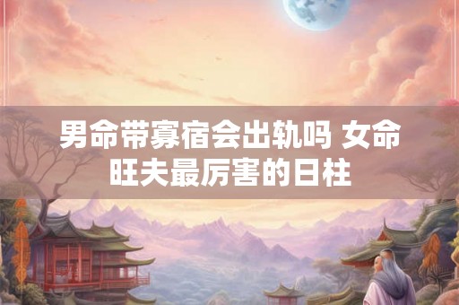 男命带寡宿会出轨吗 女命旺夫最厉害的日柱