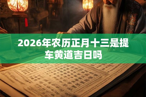 2026年农历正月十三是提车黄道吉日吗