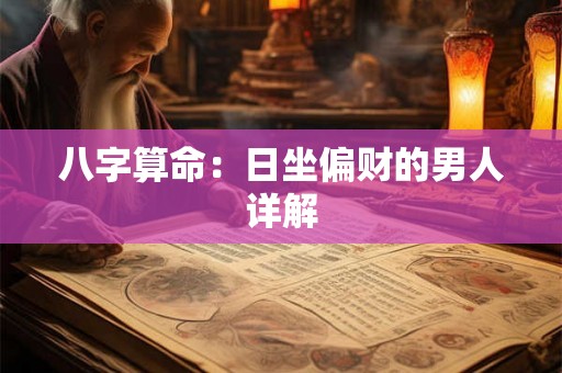 八字算命：日坐偏财的男人详解