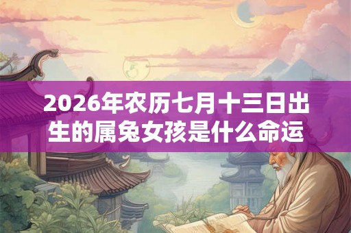 2026年农历七月十三日出生的属兔女孩是什么命运