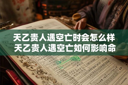 天乙贵人遇空亡时会怎么样 天乙贵人遇空亡如何影响命运