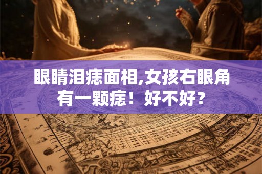 眼睛泪痣面相,女孩右眼角有一颗痣！好不好？