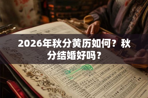 2026年秋分黄历如何？秋分结婚好吗？