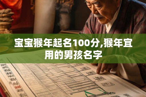 宝宝猴年起名100分,猴年宜用的男孩名字