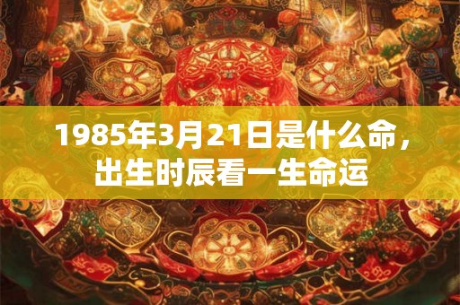 1985年3月21日是什么命，出生时辰看一生命运