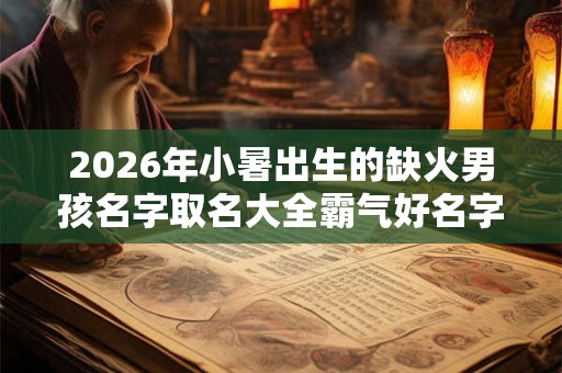2026年小暑出生的缺火男孩名字取名大全霸气好名字