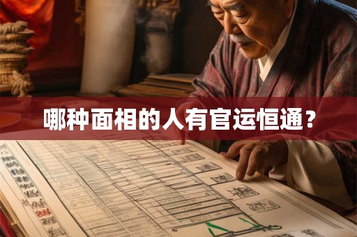 哪种面相的人有官运恒通？