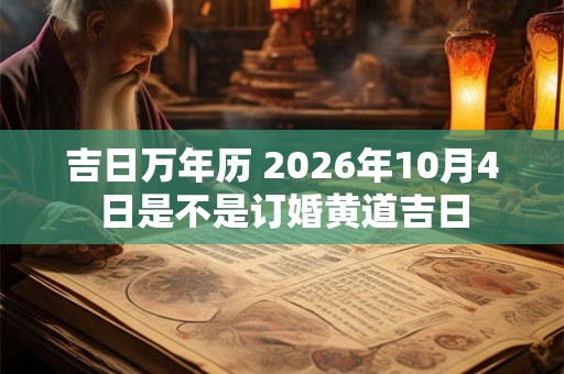 吉日万年历 2026年10月4日是不是订婚黄道吉日