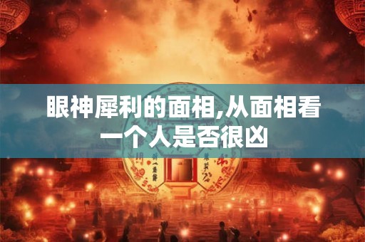 眼神犀利的面相,从面相看一个人是否很凶