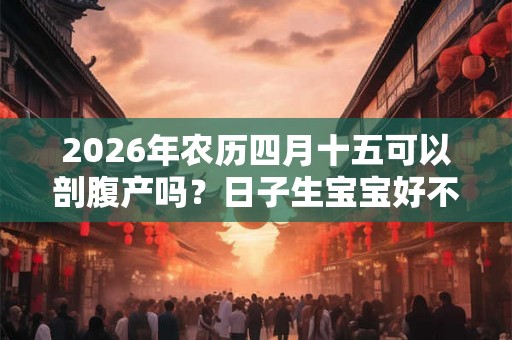2026年农历四月十五可以剖腹产吗?日子生宝宝好不好? 2026年农历四月十五可以剖腹产吗?日子生宝宝好不好?
