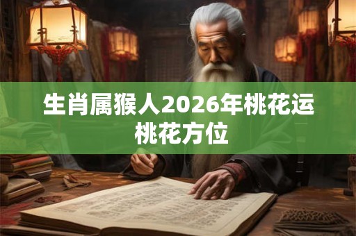 生肖属猴人2026年桃花运 桃花方位