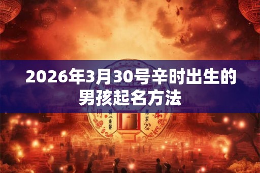 2026年3月30号辛时出生的男孩起名方法