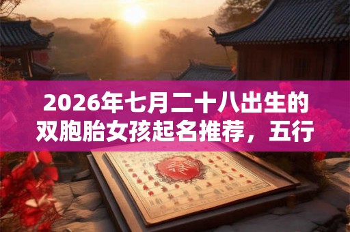 2026年七月二十八出生的双胞胎女孩起名推荐，五行属什么