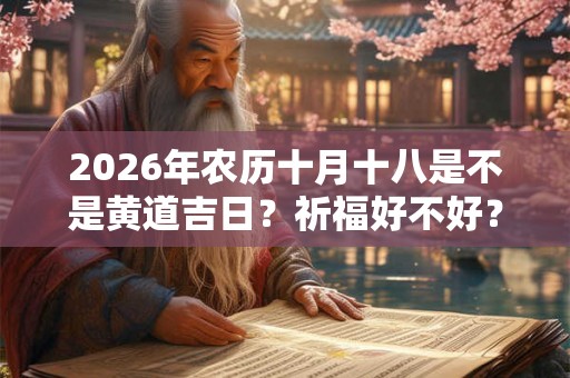2026年农历十月十八是不是黄道吉日？祈福好不好？