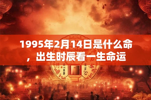 1995年2月14日是什么命，出生时辰看一生命运