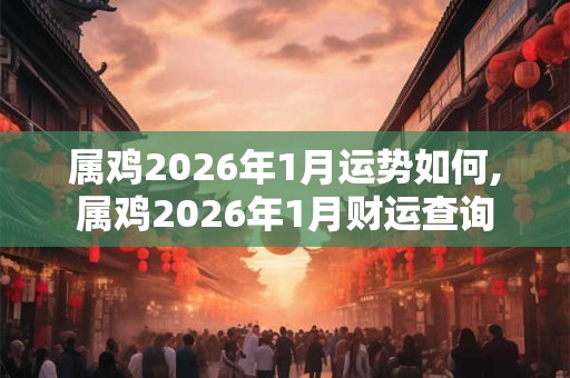 属鸡2026年1月运势如何,属鸡2026年1月财运查询 属鸡2026年1月运势如何,属鸡2026年1月财运查询