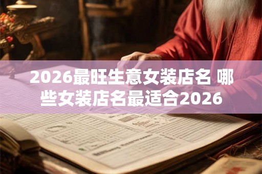 2026最旺生意女装店名 哪些女装店名最适合2026