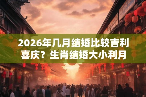 2026年几月结婚比较吉利喜庆?生肖结婚大小利月 2026年几月结婚比较吉利喜庆?生肖结婚大小利月