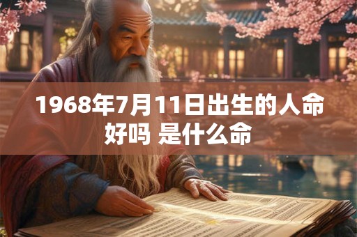 1968年7月11日出生的人命好吗 是什么命