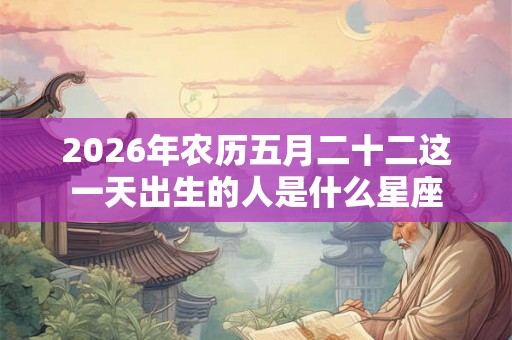 2026年农历五月二十二这一天出生的人是什么星座 2026年农历五月二十二这一天出生的人是什么星座