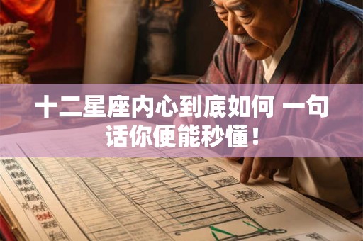 十二星座内心到底如何 一句话你便能秒懂! 十二星座内心到底如何 一句话你便能秒懂!