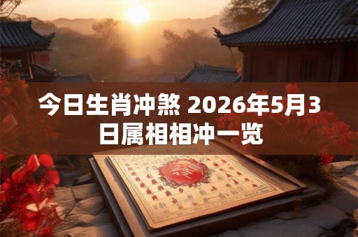 今日生肖冲煞 2026年5月3日属相相冲一览