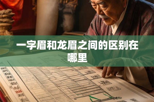 一字眉和龙眉之间的区别在哪里