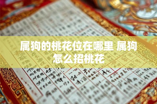 属狗的桃花位在哪里 属狗怎么招桃花