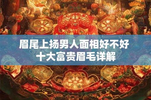 眉尾上扬男人面相好不好 十大富贵眉毛详解