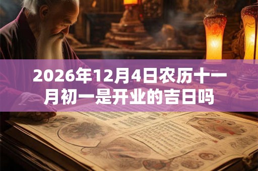 2026年12月4日农历十一月初一是开业的吉日吗