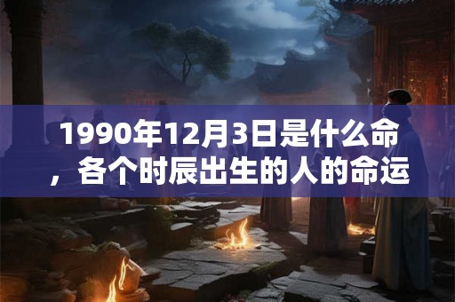 1990年12月3日是什么命，各个时辰出生的人的命运