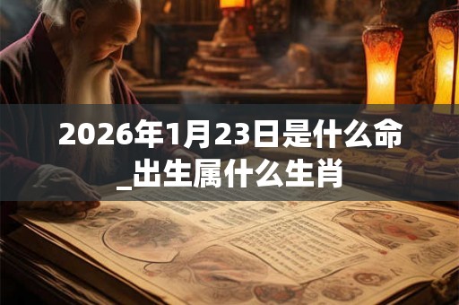 2026年1月23日是什么命_出生属什么生肖