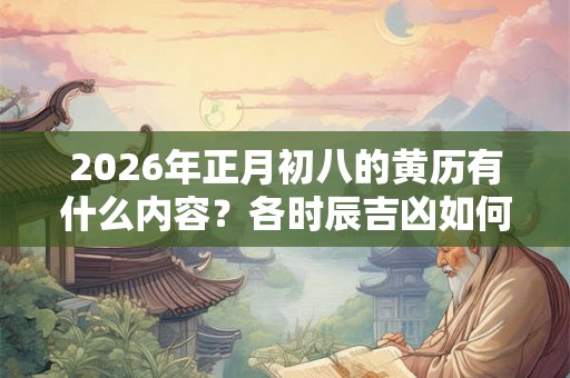 2026年正月初八的黄历有什么内容？各时辰吉凶如何？