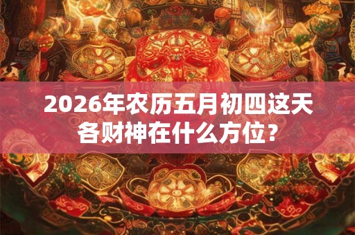 2026年农历五月初四这天各财神在什么方位？