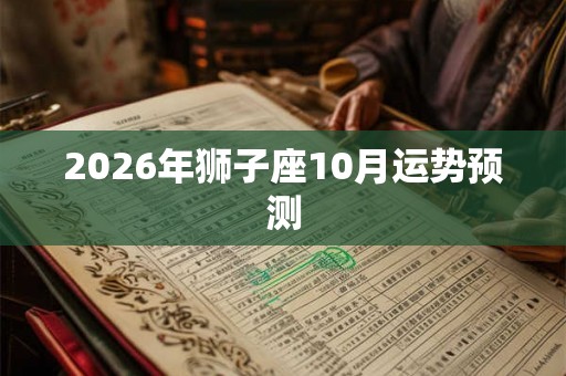 2026年狮子座10月运势预测