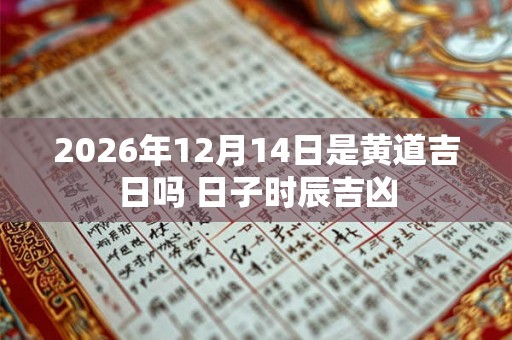 2026年12月14日是黄道吉日吗 日子时辰吉凶