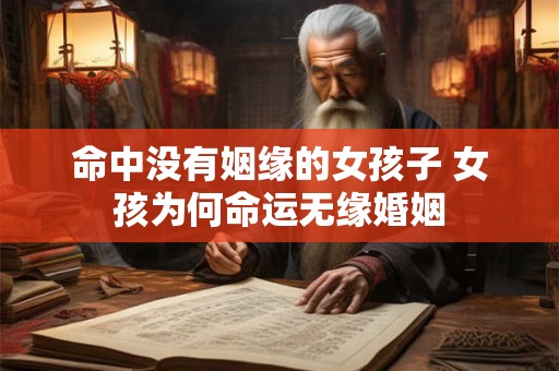命中没有姻缘的女孩子 女孩为何命运无缘婚姻