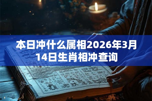 本日冲什么属相2026年3月14日生肖相冲查询