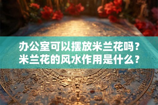 办公室可以摆放米兰花吗？米兰花的风水作用是什么？