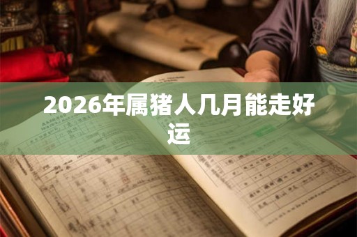 2026年属猪人几月能走好运