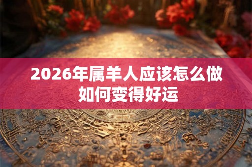 2026年属羊人应该怎么做 如何变得好运 2026年属羊人应该怎么做 如何变得好运