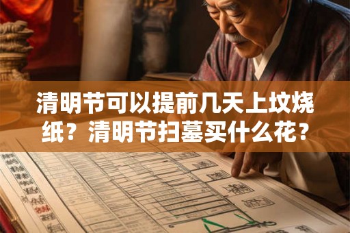 清明节可以提前几天上坟烧纸？清明节扫墓买什么花？
