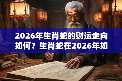 2026年生肖蛇的财运走向如何？生肖蛇在2026年如何开运？