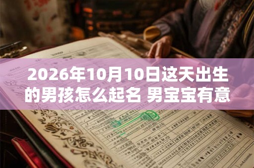 2026年10月10日这天出生的男孩怎么起名 男宝宝有意义的名字