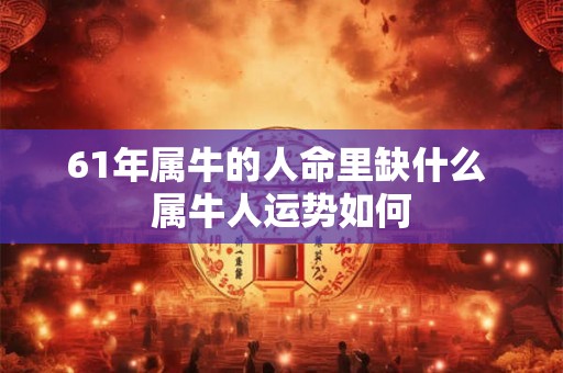 61年属牛的人命里缺什么 属牛人运势如何 61年属牛的人命里缺什么 属牛人运势如何