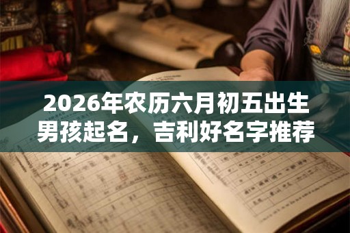 2026年农历六月初五出生男孩起名，吉利好名字推荐