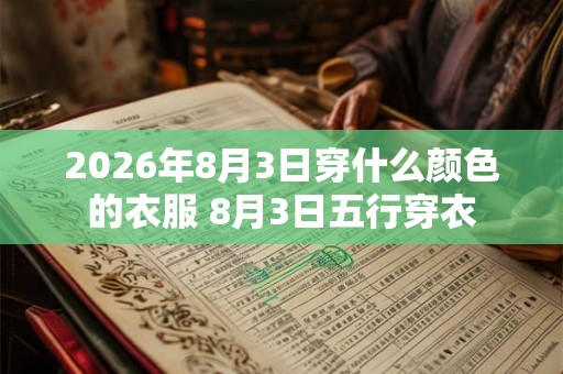 2026年8月3日穿什么颜色的衣服 8月3日五行穿衣 2026年8月3日穿什么颜色的衣服 8月3日五行穿衣