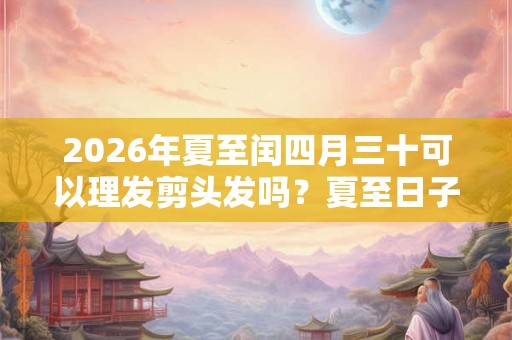 2026年夏至闰四月三十可以理发剪头发吗？夏至日子好不好？