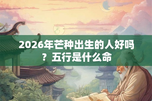 2026年芒种出生的人好吗？五行是什么命